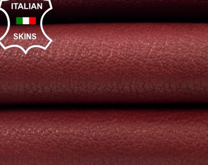 WINE DARK RED Vegetable Tan Rough Thick Italian Goatskin Goat leather hide hides skin skins 3+sqf 1.5mm #C5612