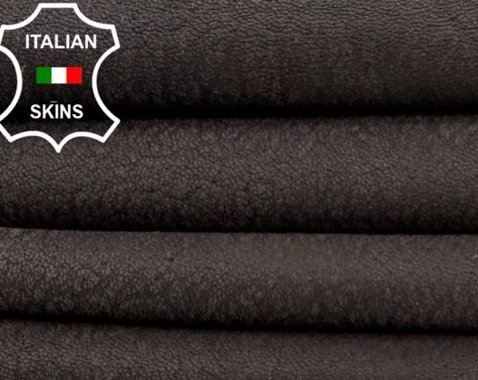 Delivered Duty paid - NATURAL BROWN NUBUCK Vintage Look Soft Italian Lamb Leather 5sqf 1.0mm #C7713