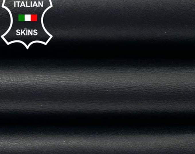 JET BLACK Italian Lambskin Sheep Lamb leather hide hides skin skins 7+sqf 1.0mm #C4197
