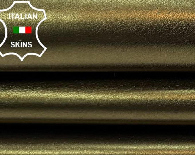 Delivered Duty paid - METALLIC BRONZE Italian Goat leather skin 6+sqf 1.0mm #C7617