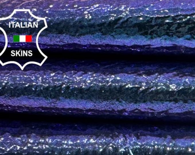 METALLIC HOLOGRAPHIC Soft Italian Lamb leather skin 4+sqf 0.9mm #C7401