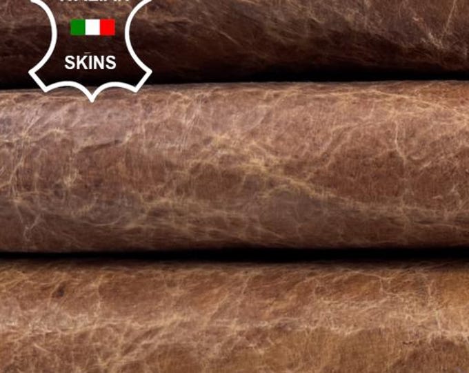 NUDE ANTIQUED VERY Vintage Look Vegetable Tan Soft Italian Lambskin Lamb Sheep Leather hide hides skin skins 5+sqf 1.0mm #C6049