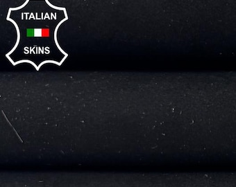 Delivered Duty Paid-BLACK SUEDE Soft Italian Goatskin Goat leather hide hides skin skins 6+sqf 1.0mm #C6563