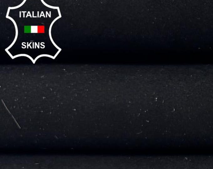BLACK SUEDE Soft Italian Goatskin Goat leather hide hides skin skins 6+sqf 1.0mm #C6563