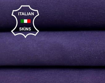 PURPLE SUEDE Soft Italian Goatskin Goat leather hide hides skin skins 2+sqf 0.8mm #C4199
