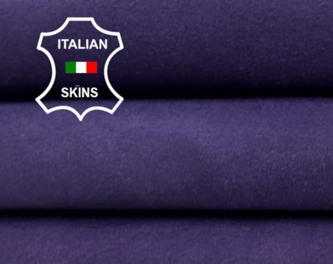 PURPLE SUEDE Soft Italian Goatskin Goat leather hide hides skin skins 2+sqf 0.8mm #C4199