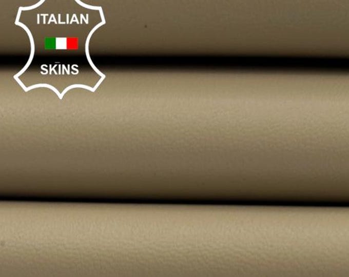 BEIGE KHAKI Thick Soft Italian Lambskin Sheep Lamb leather hide hides skin skins 5sqf 1.2mm #C5719