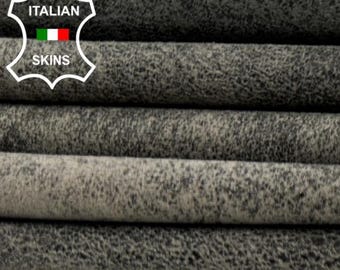 LIGHT TAUPE NUBUCK Stonewash Distressed Vintage Look Soft Italian Lambskin Sheep Lamb leather hide hides skin skins 7sqf 0.7mm #C4574