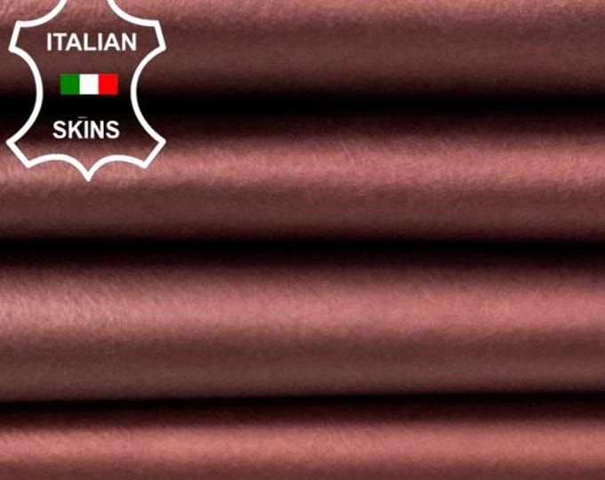 Delivered Duty paid - WINE PEARLISED Thick Italian Lamb leather pack 2 skins total 12+sqf 1.1mm #C7700