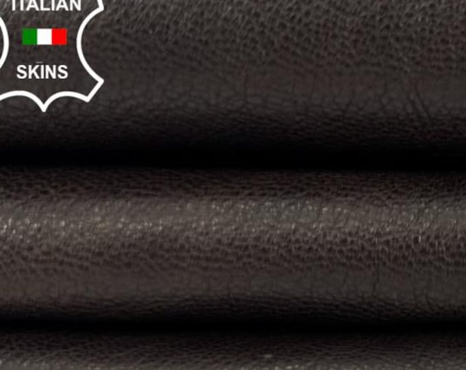 Delivered Duty Paid-WASHED BROWN ANTIQUED Rough Vegetable Tan Soft Italian Goat leather skin 5+sqf 1.0mm #C6938