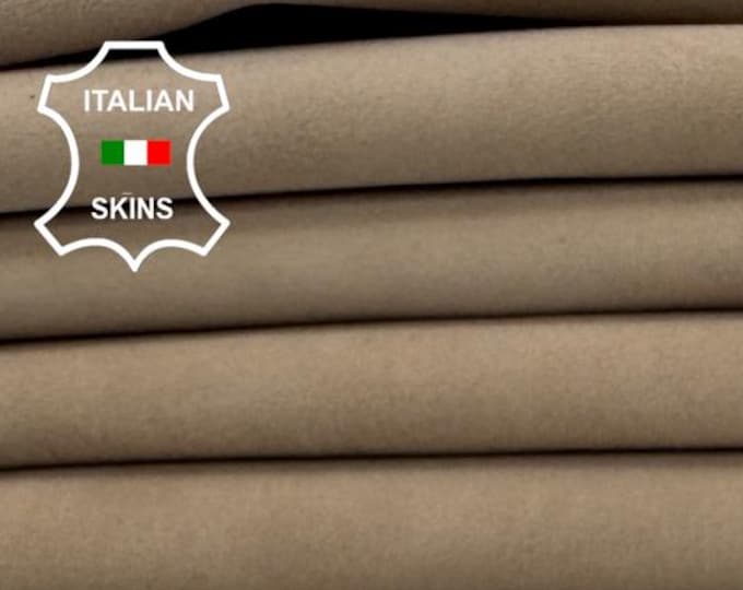 Delivered Duty paid - NUDE BEIGE SUEDE Soft Italian Goat leather pack 4 skins total 12+sqf 0.9mm #Z139