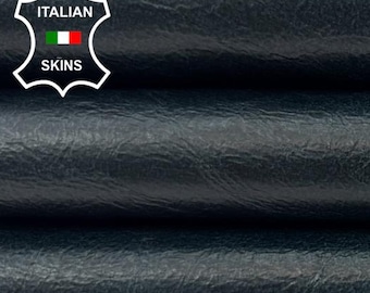 Delivered Duty Paid-DARK PINE GREEN Shiny Crinkled Soft Italian Lamb leather skin 6sqf 0.7mm #C7021
