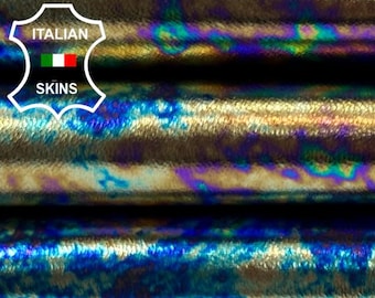 METALLIC GASOLINE Italian Lambskin Sheep Lamb leather hide hides skin skins 5+sqf 1.0mm #C5331