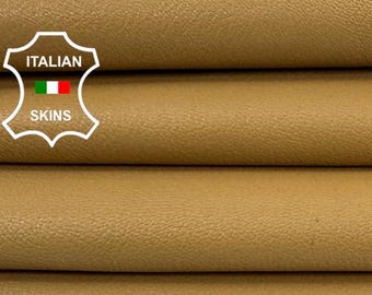 LIGHT SAND BROWN Rough Thick Soft Italian Goat leather skin 7sqf 1.2mm #Z440