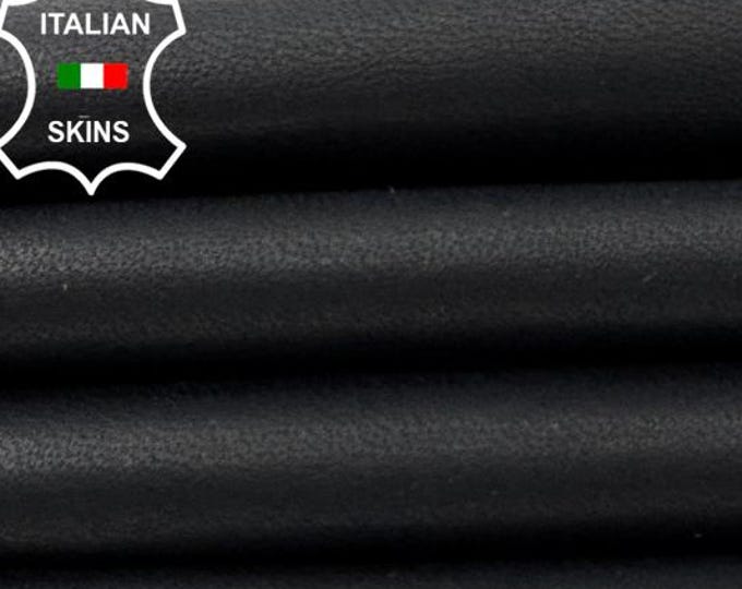 Delivered Duty paid - NATURAL BLACK Soft Italian Lamb leather skin 7+sqf 0.9mm #Z120