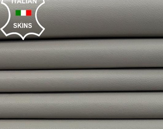 LIGHT GREY Thin Soft Italian Lambskin Sheep Lamb Leather pack 2 hides skins total 20sqf 0.6mm #C2836