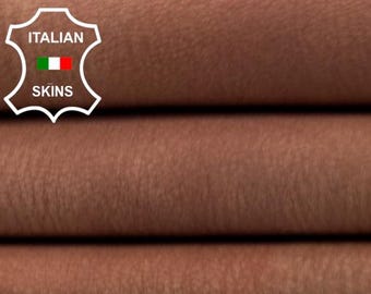 SALMON PEACH NUBUCK Stonewash Vintage Used Look Soft Italian Lambskin Sheep Lamb leather hide hides skin skins 4sqf 1.0mm #C5319