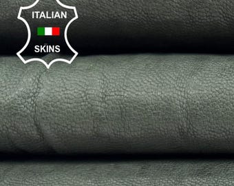 PETROL GREEN Thick Soft Italian STRETCH Backed Vegetable Tan Lambskin Sheep Lamb Leather hide hides skin skins 7sqf 1.2mm #C6380