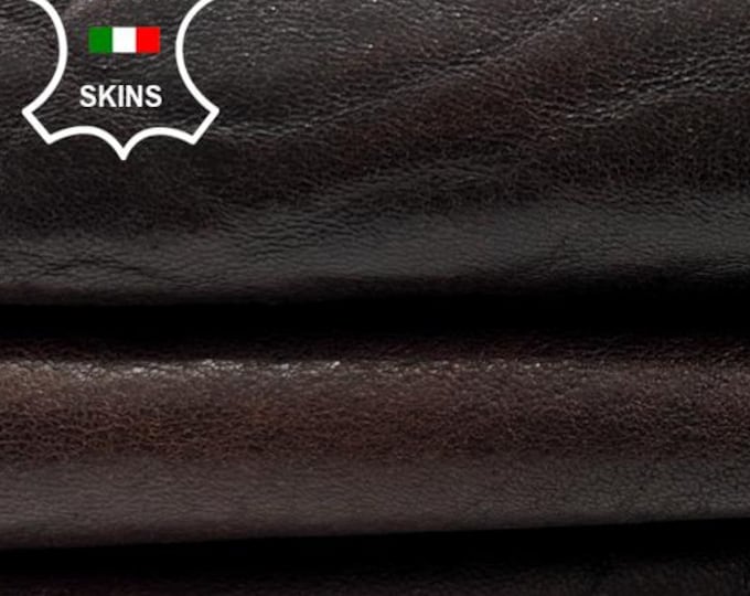 REDDISH BROWN ANTIQUED Vegetable Tan Thick Italian Lambskin Sheep Lamb leather hide hides skin skins 5sqf 1.8mm #C4505