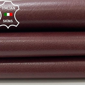 WINE ANTIQUED ROUGH Vegetable Tan Thick Strong Italian Goatskin Goat Leather hide hides skin skins 6+sqf 1.2mm #C3375