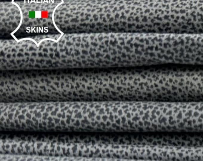 GREY DISTRESSED Vintage Look Thin Soft Italian Lambskin Sheep Lamb Leather pack 18 hides skins total 36sqf 0.4mm #C4911