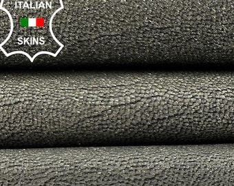 METALLIC PLATINUM Shimmer Shiny Print On Italian Goatskin Goat Leather pack 2 hides skins total 11sqf 0.9mm #C2148
