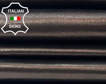 Delivered Duty Paid-METALLIC BROWN Thick Italian Goatskin Goat leather pack 2 skins total 8sqf 1.2mm #C5623