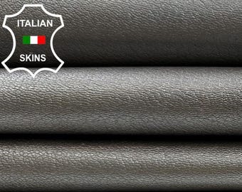 Delivered Duty Paid-GREY PEARLIZED DISTRESSED Rough Thick Italian Goat leather pack 2 skins total 8+sqf 1.2mm #C4139