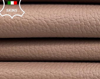 DARK NUDE GRAINY Rough Vegetable Tan Thick Italian Goatskin Goat leather pack 2 hides skins total 10+sqf 1.1mm #C5536