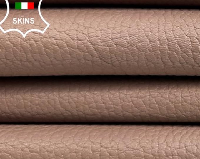 DARK NUDE GRAINY Rough Vegetable Tan Thick Italian Goatskin Goat leather pack 2 hides skins total 10+sqf 1.1mm #C5536