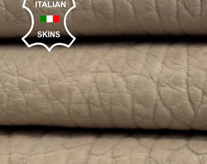 BEIGE WASHED BUBBLY Grainy Vegetable Tan Thick Soft Italian Lambskin Sheep Lamb leather hide hides skin skins 6sqf 1.8mm #C6075