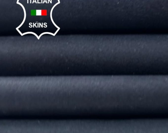 BLUE NUBUCK Thin Soft Italian Lambskin Sheep Lamb Leather hide hides skin skins 4+sqf 0.6mm #C5384
