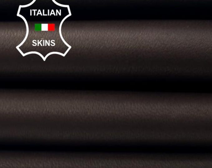 NATURAL DARK BROWN Aniline Naked Soft Italian Lambskin Sheep Lamb leather hide hides skin skins 4+sqf 0.7mm #C5379