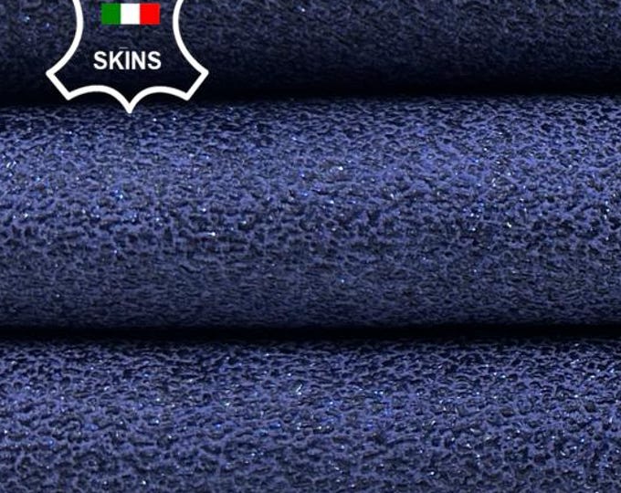 LILAC PURPLE SHIMMER Print Rough Thick Italian Goatskin Goat leather pack 2 hides skins total 5+sqf 1.1mm #C5557