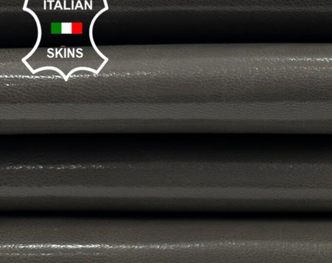 TAUPE GREY SHINY Vegetable Tan Strong Italian Goatskin Goat leather pack 2 hides skins total 8+sqf 0.8mm #C4668