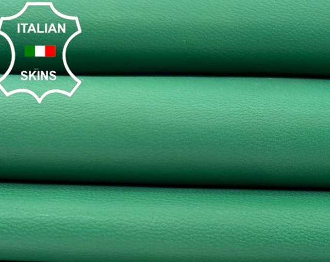 GREEN VEGETABLE TAN Italian Goat Leather pack 2 skins total 7sqf 0.9mm #C7219