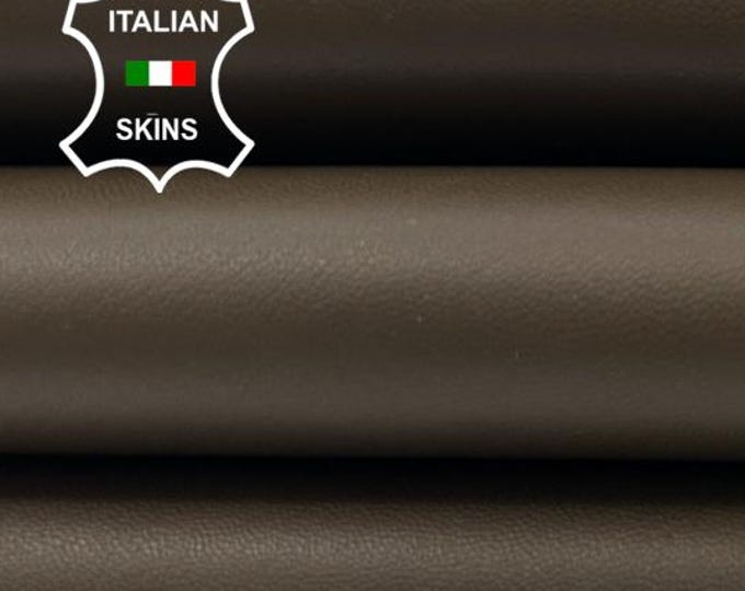 OLIVE GREEN Soft Italian Lambskin Sheep Lamb leather hide hides skin skins 6sqf 0.9mm #C4465