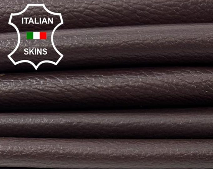 Free FedEx & Duties - BURGUNDY PEBBLE GRAINY Thin Soft Italian lamb leather pack 5 skins total 25sqf 0.6mm #Z519