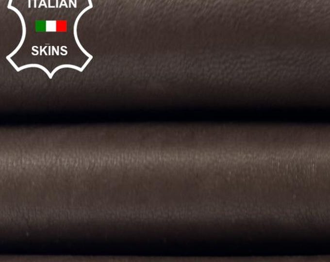 DARK BROWN VEGETABLE Tan Soft Italian Lambskin Sheep Lamb leather hide hides skin skins 5+sqf 0.7mm #C6230