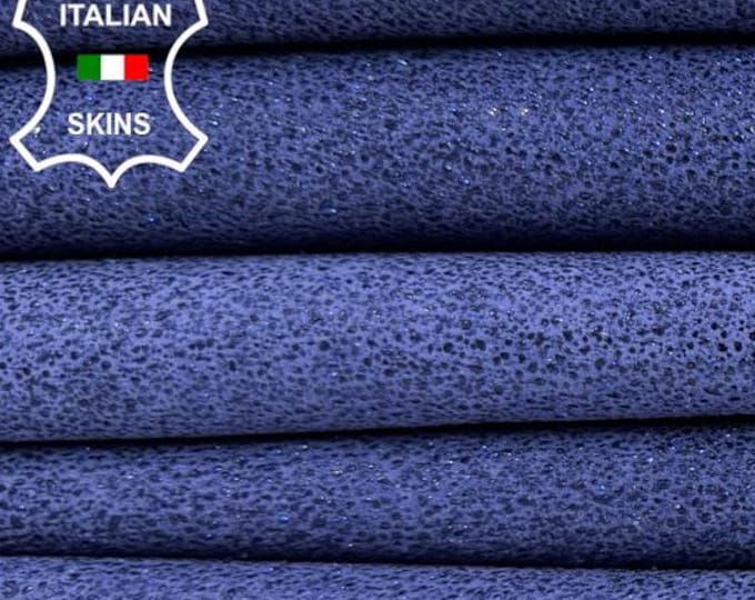 Delivered Duty Paid-PURPLE PEARLISED GLITTERED Shimmer Print Thick Soft Italian Goat leather pack 2 skins total 7+sqf 1.2mm #C7029