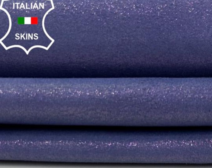 PURPLE SUEDE PEARLIZED Soft Italian Lambskin Sheep Lamb leather hide hides skin skins 6+sqf 1.0mm #C4646