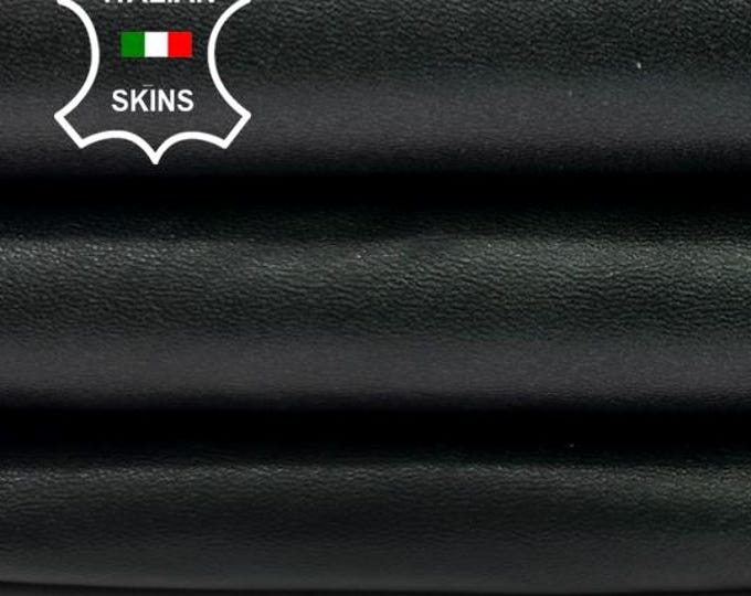 GREEN FOGGY DISTRESSED Black Thick Italian Lambskin Sheep Lamb leather hide hides skin skins 4sqf 1.1mm #C4581
