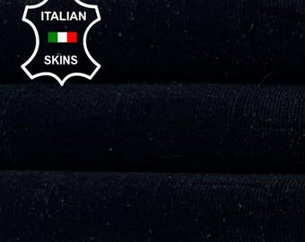 Delivered Duty Paid-BLACK VELVET CROCODILE Print On Tan Soft Italian Lamb leather skin 3sqf 0.8mm #C6834