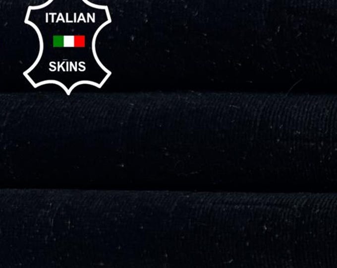 Delivered Duty Paid-BLACK VELVET CROCODILE Print On Tan Soft Italian Lamb leather skin 3sqf 0.8mm #C6834