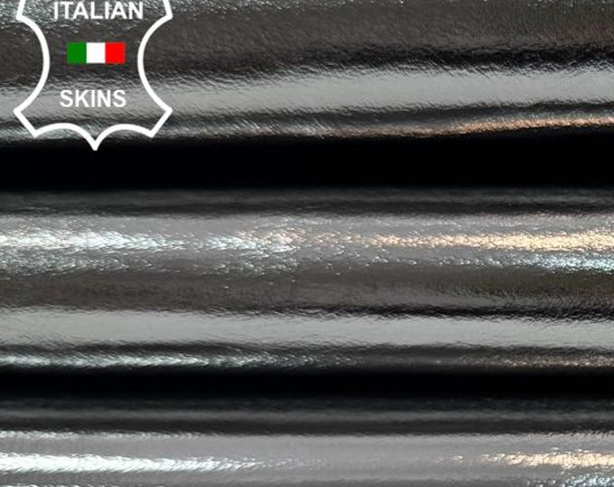 Delivered Duty Paid-METALLIC CHROME Italian Lambskin Sheep Lamb leather skin 5+sqf 0.7mm #C6626