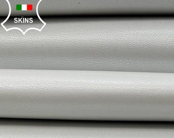 WHITE PEARLISED ECONOMIC Grade Strong Italian Goatskin Goat leather pack 3 hides skins total 15sqf 0.7mm #C5600