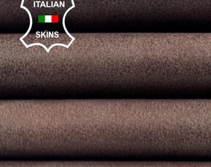 REDDISH BROWN VINTAGE Look Soft Italian Lambskin Sheep Lamb leather hide hides skin skins 7+sqf 0.8mm #C6339