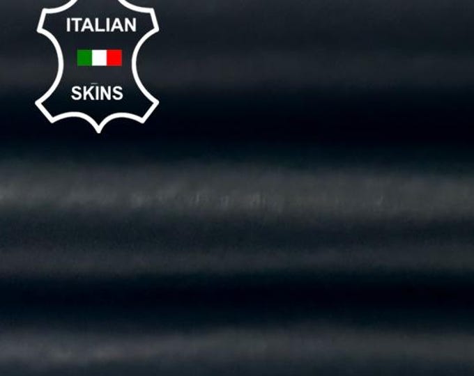 JET BLACK GRAINY Soft Italian Lambskin Sheep Lamb leather hide hides skin skins 5sqf 0.7mm #C5421