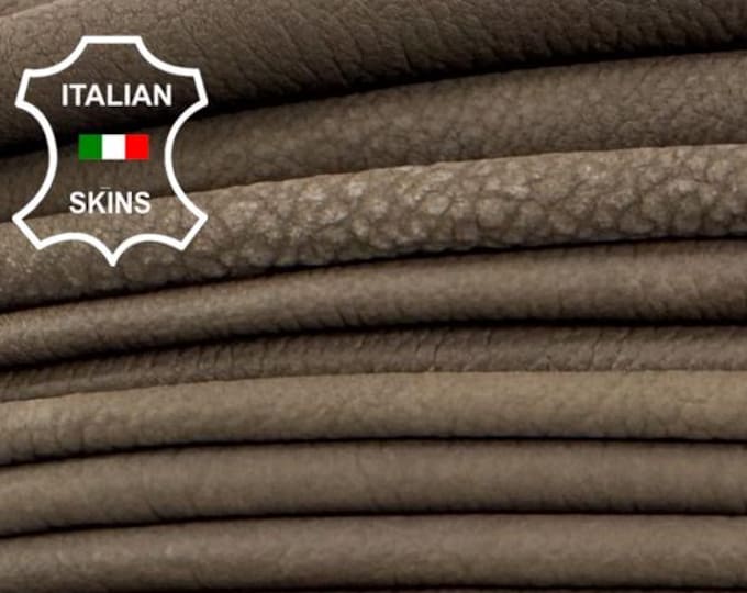 Free FedEx & Duties - WASHED BROWN NATURAL Grainy Thick Soft  Italian Lamb leather pack 9 skins total 50sqf 1.7mm #Z546