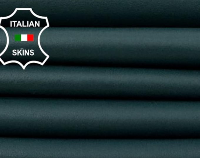 Delivered Duty paid - PINE GREEN Soft Italian Lamb leather pack 2 skins total 7sqf 0.7mm #Z51